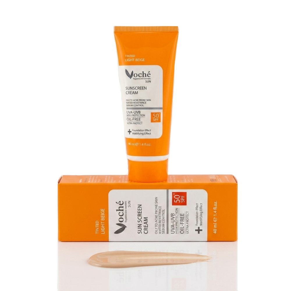 کرم ضدآفتاب رنگی پوست چرب وچه - کرم ضدآفتاب رنگی پوست چرب و مستعد آکنه وچه SPF50