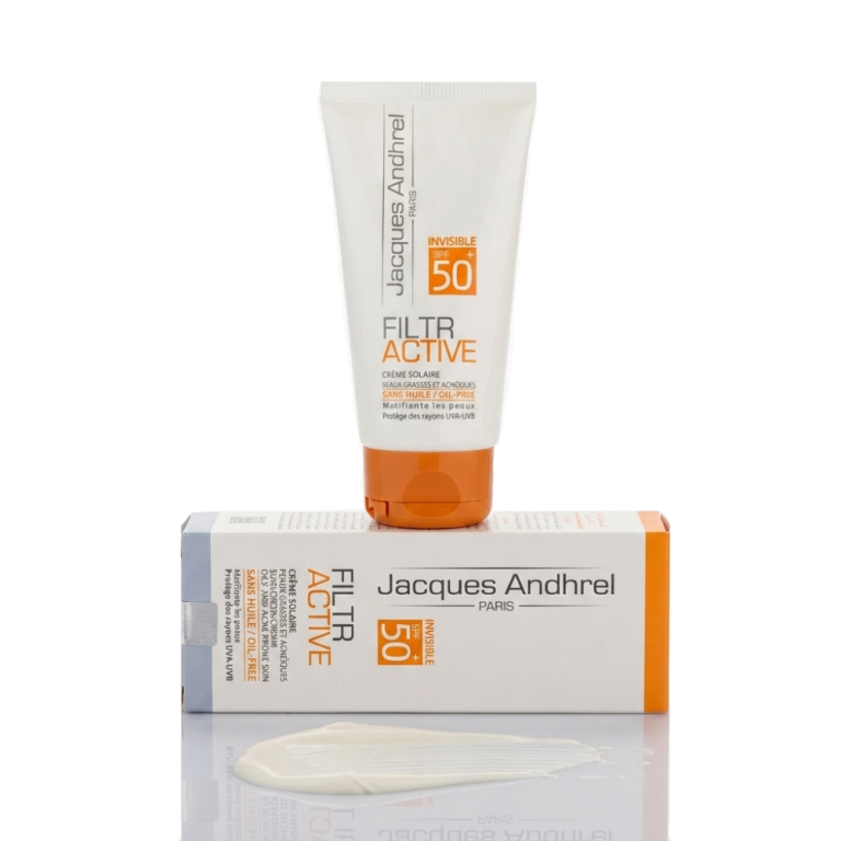 کرم ضدآفتاب SPF50 پوست چرب و مستعد آکنه بی رنگ ژاک آندرل 50 میلی‌لیتر
