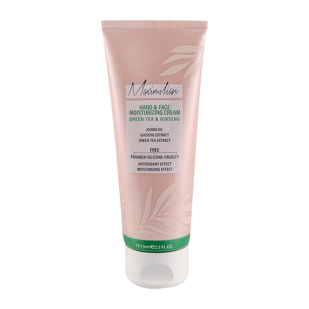کرم مرطوب کننده دست و صورت چای سبز و جنسینگ ماکسیمیلیان 75ml