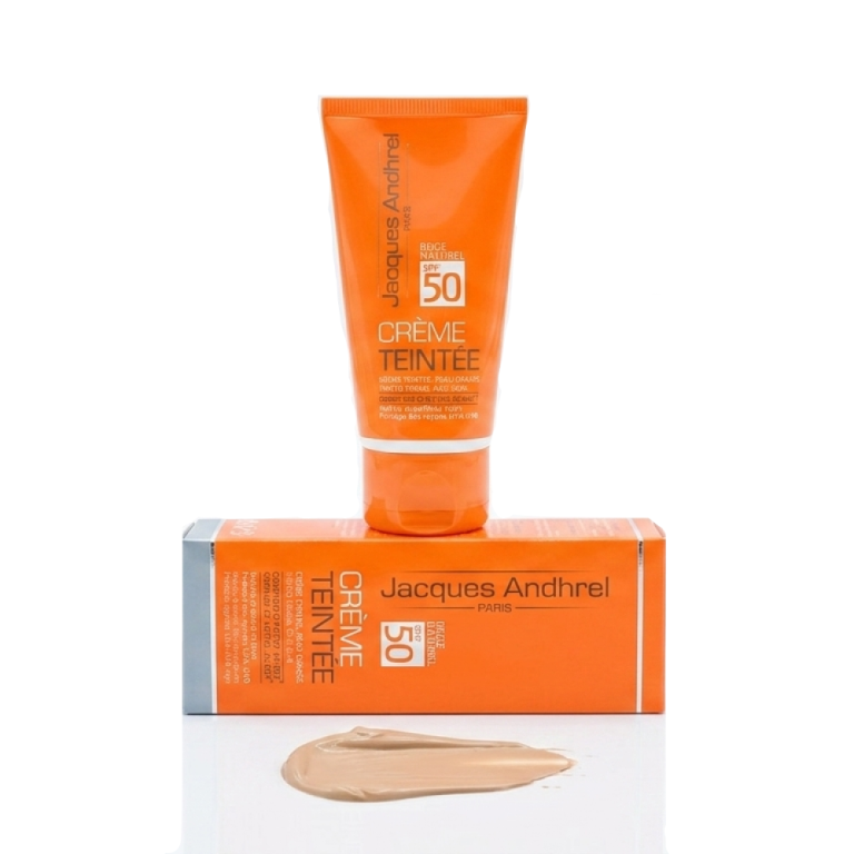 کرم ضدآفتاب رنگی بژ طبیعی پوست چرب ژاک آندرل - Creme Solaire Peaux Grasseset Acneiques Beige Natural