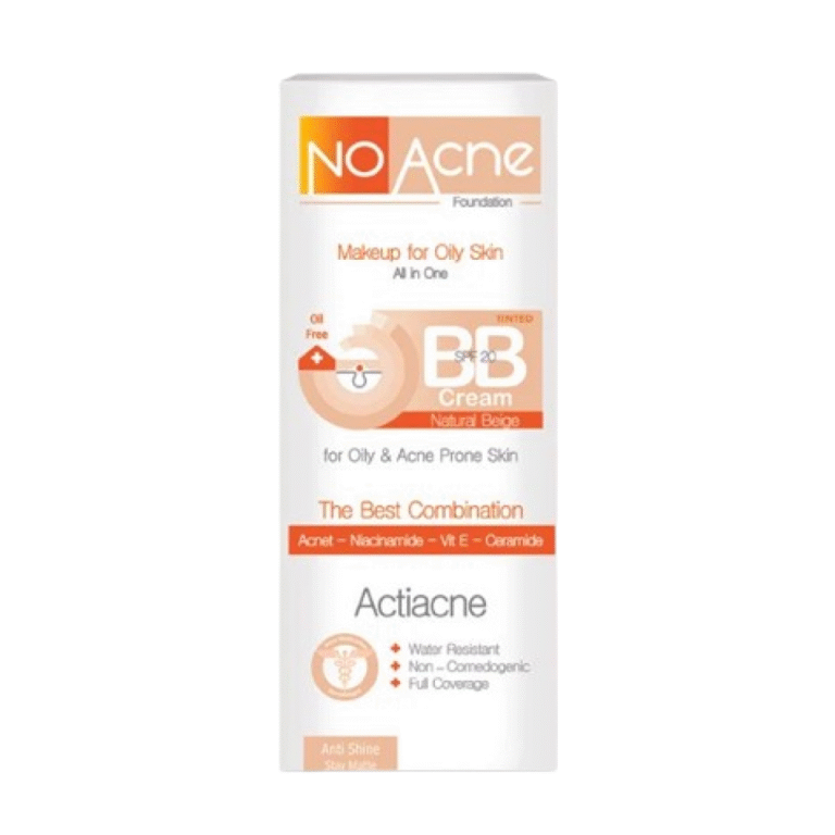بی‌بی کرم مرطوب‌کننده بژ طبیعی نوآکنه - پوست چرب - BB Cream Natural Beige Moisturizing No Acne