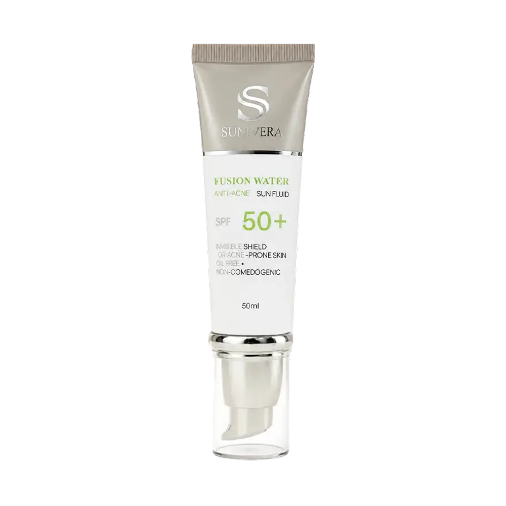 ضد آفتاب بی رنگ سانیورا ضد جوش فیوژن واتر SPF50